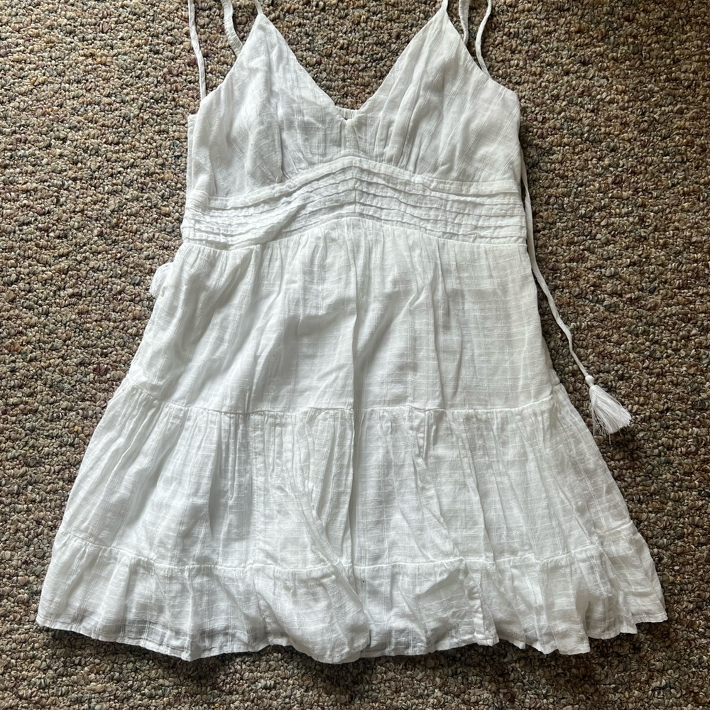 American Eagle Outfitters White Textured Dress